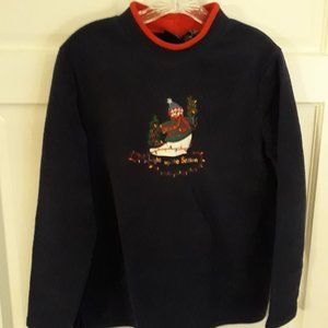 Women's Holiday Fleece Sweatshirt Size Small